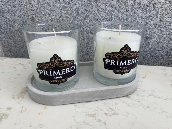 ⁦נר ריחני בניחוח מאסק בעבודת יד בכוס זכוכית⁩ – תמונה ⁦3⁩